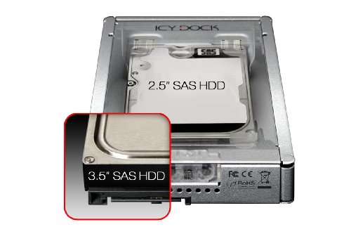 Icy Dock EZConvert Pro MB982IP-1S-1 – 2,5 Zoll (6,4cm) zu 3,5 Zoll (8,9cm) SAS 12GBit SSD/HDD Konverter – Vollmetall - 6