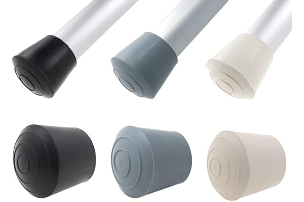 Qté: 16 Embouts en Caoutchouc - Pour Pieds des Tables, Chaises, Meubles - Différentes Couleurs et Tailles Disponibles (25mm, Noir) - par Lifeswonderful