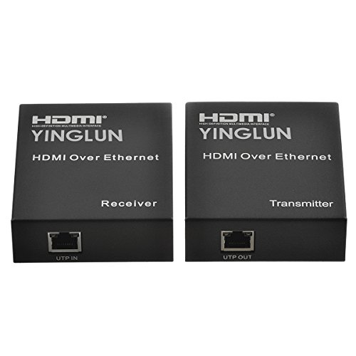 YINGLUN 3D HDMI Extender über Ethernet CAT5E/CAT6 Kabel TCP/IP Standard Sender HD Video Quellegerät verteilt von Netwerk Router oder Ethernet Switch bis 393ft - 6