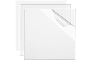 FAAING 3-pack 30 x 30 cm akrylplatta kvadratisk, 3 mm akrylglasplattor akryl glasklar, transparent plastplatta för bildram, m