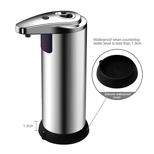 Itian Automatischer Seifenspender Touchless Handsfree Edelstahl Flüssigkeit Infrarot-Sensor-Seifenspender, Ideal für Badezimmer oder Küche - 4