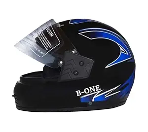 Tiger-ONE Full FACE Helmet [ Size : M ] Motorbike Helmet, 6 Jali, Black, High Impact Shell, ISI : Approved.