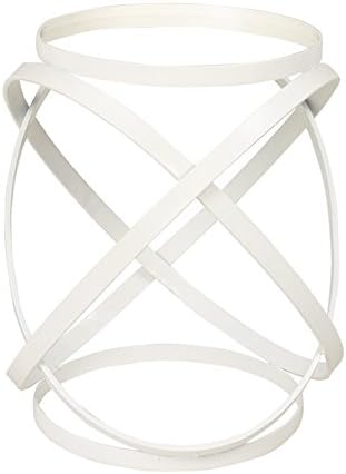 Side Table ,Coffee table Iron + tempered glass Round Metal welding Modern minimalist Creative Sofa cabinet Telephone cabinet White 43 * 50cm