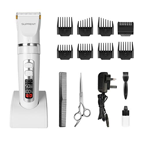 Preisvergleich Produktbild Haarschneidemaschinen, SUPRENT Haarschneidemaschinen für Männer, schnurlose Haarschneidemaschinen mit keramischer Klinge, LCD-Display (für Familien)