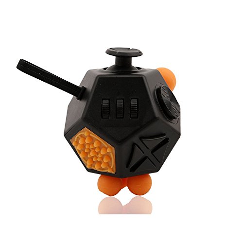 Fidget Cube 2 Anti Stress Cube Toy 12 Sides for Children and Adults-Black Fidget Cube 2 Anti Stress Cube Toy 12 Sides for Children and Adults-Black