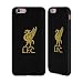 Produktbild Offizielle Liverpool Football Club Gold Liver Bird Schwarz Rückseite Handyhülle Aus Leder Für Apple iPhone 6 / 6s