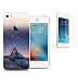 Produktbild iphone 5/5s/SE Hülle ,ISENPENK ultra-slim 3D creative soft TPU Silikon Transparent Schutzhülle Case thin Schöne Landschaft Hülle für iphone 5/5s/SE 4.0 Zoll- [ Purple Night Starry Star Sky Mountain ] + Panzerglas Folie/ Display foile/ display schutzfolie
