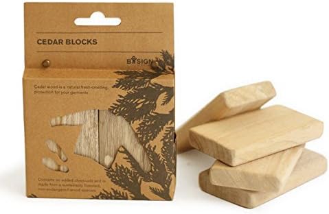 Bosign Natural Aromatic Cedar Wood Blocks, 1 Pack (4 Blocks) - 291106