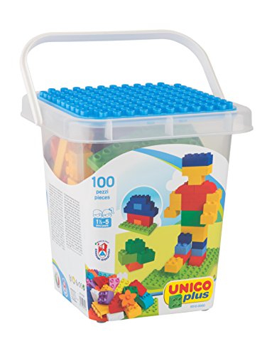 Unico Einzelstück, Base-Secchio 100 Stück, - Mit Duplo See Lego Platte