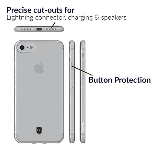 Funda transparente de silicona para iPhone 7   8    Carcasa ultra delgada y ligera    Ajuste perfecto    Skin case de TPU resistente UTECTION  