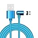 Price comparison product image ALTech® 1M 360°L Side Interface Micro USB Magnetic Suction Fast Charging Cable For Samsung S2 S3 S4 S6 S7 Edge, Note 2/3/4/5 and other Android Device (Blue)