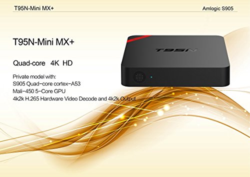 Preisvergleich Produktbild Fernsehapparat-Art- und Weise Radioapparat-Tastatur-Doppelkern, kingko T95N völlig geladenes Android 6.0 Viererkabel-Kern S905X WIFI Smart Fernsehkasten-Media-Spieler (Schwarz)