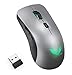 Produktbild Drahtlose Mini-Maus, Tragbare 2,4 G Mit Nano-USB-Receiver Wiederaufladbar, 2400Dpi Farbe-Wechselnde Gaming-Maus Schwarz,Silver