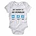 MY DADDY IS AN IRONMAN - Triathlon / Triathlete / Swim / Bike / Run / Sport / Themed Baby Grow / Vest (suitable for Boys and Girls) (3-6 Months, White)