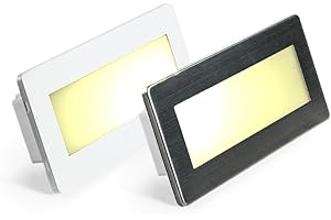 ZHONGSHAN Faretto segnapasso led per cassetta 506 5W 220v IP65, Impermeabile da esterno luce lumen 650 con 96 led, CCT SWITCH 3 tonalità Luce Bianca [Classe di efficienza energetica A+] Wisdom…