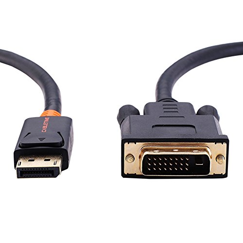 cabletime DisplayPort zu DVI Kabel, DP Männlich auf DVI männlich, digital Video Signal, vergoldet, unterstützt 1080p/Full HD, kompatibel für HDTV, Monitor, Beamer, Signalübertragung (2 m), schwarz