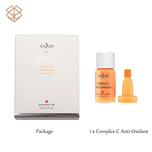 Anjou Schweizer Vitamin C Serum für das Gesicht – Organische Antialterung & Antifalten Treatment, wöchentliche Anwendung – 7ml - 9