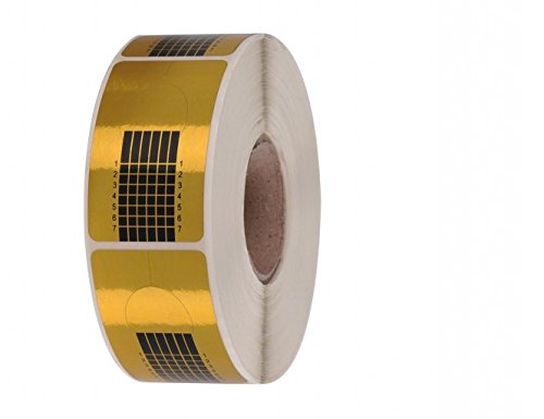 GS-Nails 500 Modellierschablonen Eckig selbstklebend Square-Gold Nagelschablonen für Gel Verlängerung