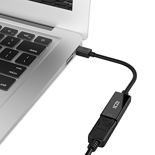 ICZI 4K Mini Displayport auf Displayport Adapter, Male zu Female, vergoldet Stecker, Schwarz, für Macbook, Kiebel KCSMOBILEGAMING PRO7-15, Sureface book und mehr (1 Stuck) - 7
