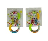 First Steps Twist and Turn Rattles Set of 2 Encouraging your Baby to Grasp and Reach 6 Months +