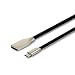 Produktbild Interesting® Micro-USB-Kabel - 30CM 2.4A schnelle Micro-USB-Zink-Legierung Daten synchronisieren Kabel Ladekabel für Handy - schwarz