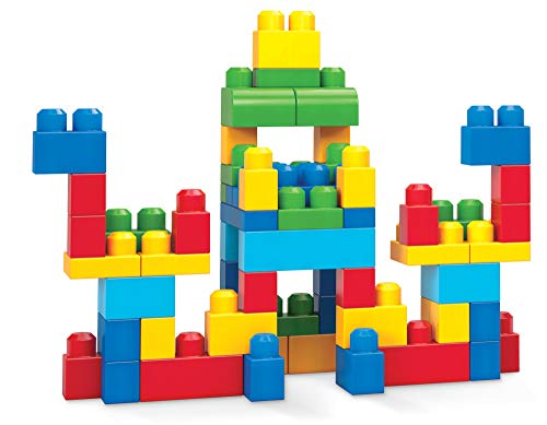 Building toys for kids - from baby to five years 4 Mega Bloks Construx 900 DCH55 Big Building Bag, Blue, 60 Pieces