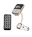 Produktbild Perbeat BT67 Wireless Car Bluetooth FM Transmitter Freisprecheinrichtung mit USB-Ladeanschluss für iPhone Android Smartphone und Fernbedienung, SD-Kartensteckplatz (Gold)