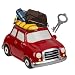 Produktbild Keramik Spardose Holiday Car mit Schloss, hübsches rotes Auto mit Reisegepäck als abschließbare Sparbüchse, 11 x 14,5 x 9,5 cm, Reisekasse, witzige Verpackung für Geld-Geschenk für Traveler