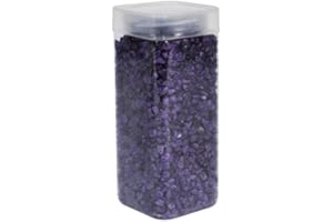 1Buy UK 900g of New Assorted Natural Decorative Stones Pebbles Craft Table Decoration Pot Vase Fillers Garden Weddings Rocks Aquarium (Purple)