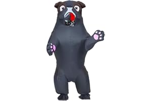 Rafalacy Inflatable Dog Costume for Adult Funny Blow up Costumes Party Bulldog Cosplay Outfit Inflatable Animal Halloween Costume