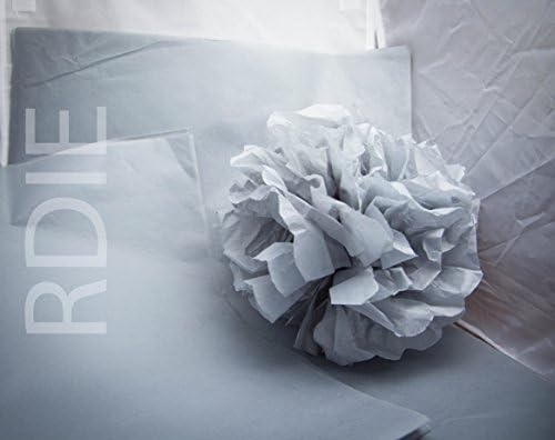 24 Sheets of Silk Paper-Light Grey, 25 cm dia x 37 cm 18 g