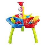 Mit viel Spaß-Zubehör, Wassermühle, Spaten, Eimer, Sandformen, insgesamt 7 Zubehörteile.