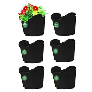 TrustBasket Vertical Gardening Hanging Pots/Planters(Large) - Set of 6