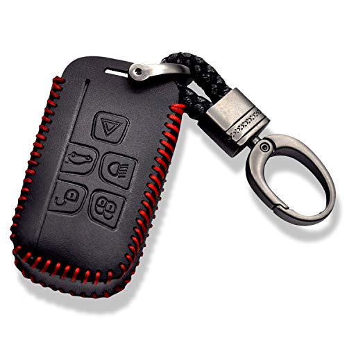 Range Land Rover Discovery Sport Evoque Jaguar 5 Button Leather Key Cover & Key-chain