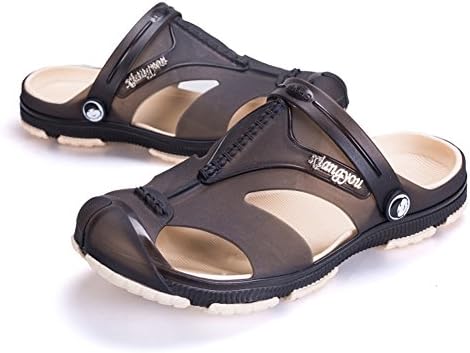 Men ’s Shoes Garden Clogs Sandals Beach Breathable Summer Lightweight Outdoor EVA Anti-Slip Soft Water Resistant Slippers For Men Perforated Adjustable Walking Slipper Brown US 41