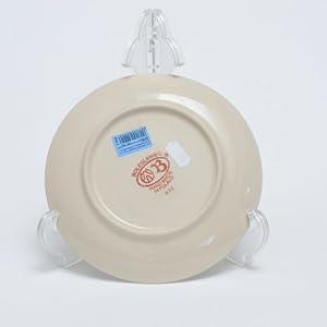 Polish Pottery Boleslawiec Plate, Lunch, 19.5cm in TADPOLE pattern