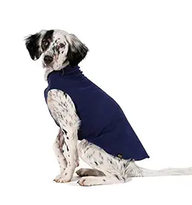 Gold Paw Stretch Fleece Dog Coat - Navy Blue Size 8