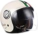 Produktbild SOXON® SP-888 "Imola Creme" · Jet-Helm · Motorrad-Helm Roller-Helm Scooter-Helm · ECE Sonnenvisier Schnellverschluss SlimShell Tasche S (55-56cm)