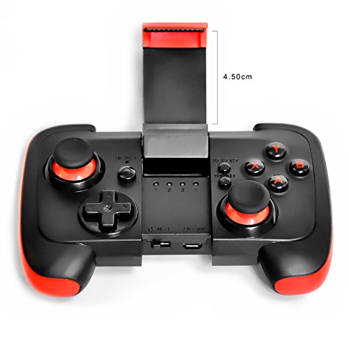 Android Controller UltradÃ¼nn Bluetooth Gamepad mit Halterung fÃ¼r Android / Tablet / TV-Box / VR-GerÃ¤te / Emulatoren - Schwarz Rot