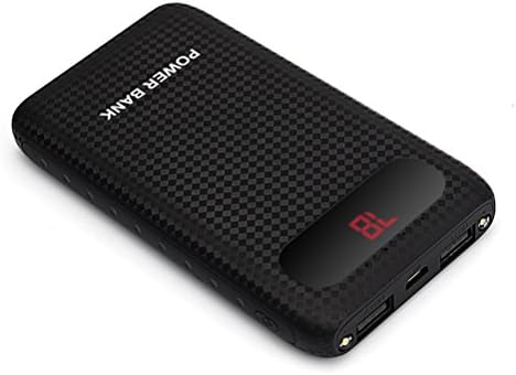 DINTO Power Bank Portable Charger External Battery 10000mah Digital LED Display and Built-in 2 Flashlight with 2 USB Ports for iPhone iPad Samsung Galaxy Note Smartphones Tablet