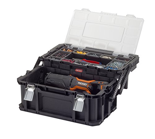 Keter Connect Canti Tool - Caja de herramientas, color negro y rojo