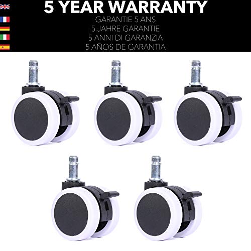 Takit Ruedas Silla Oficina con Freno 10mm - x5 [Nuevo] Abrasivo Y