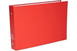 Exacompta - Ref. 51060E - Rigid PP binder for index cards fitted with dividers ref. 804E - 2 round rings 25 mm - Back 40 mm - External dimensions: 16.5x24cm - 5 random colors