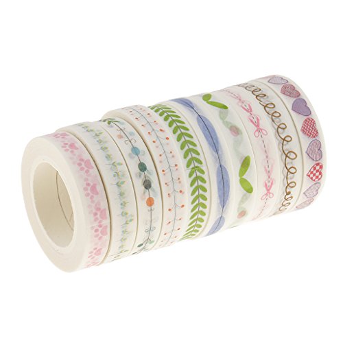 Gazechimp 10 Piezas Cinta Adhesiva Pegatina DIY Decoraci  n de Tarjetas   lbumes de Fotos Scrapbooking