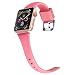 Produktbild Moretek Armband Kompatibel für Apple Watch,Sport Silikon Ersatz Atmungsaktives Uhrenarmbänder für Apple Watch Series 1 2 3 4, 38mm 40mm Nike+, Sport, Edition für Frauen Männer Ersatzband (38mm/40mm, Pink)