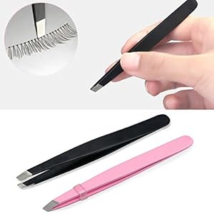 Professional Beauty Eyebrow Tweezers Slanted Tip Stainless Steel Tweezer - Image 4
