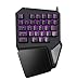 Produktbild Delux T9 Pro Einhand-Gaming Tastatur USB Wired Tastatur E-Sport Gamer Keyboard Gameboard 29 Tasten LED Hintergrundbeleuchtung für LOL