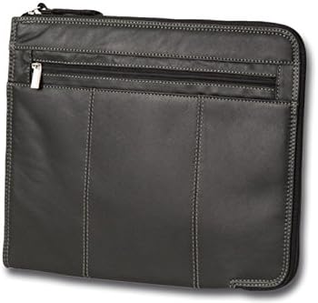 Rimbaldi - Great universal document bag with fine metal lock umd made from soft nappa leather in black