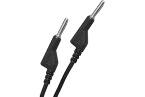 Xenterio Messleitung (Prüfkabel) mit beideitigen 4mm Bananensteckern, Länge 50cm, Farbe schwarz