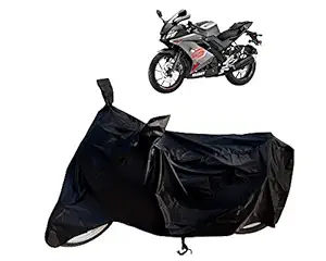 VVM Yamaha YZF R15 V3 BS6 Bike Cover Waterproof - Dustproof - Scratch Proof - UV Sun Light Protection - Full Size Two Wheeler Bike Body Cover for Yamaha YZF R15 V3 BS6 (Black Premium Waterproof )